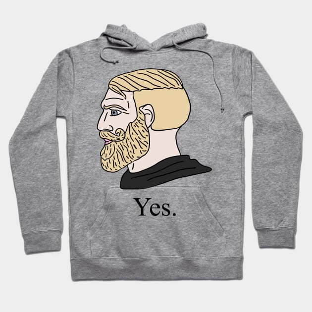 Nordic Chad Gamer Yes Dank Meme Hoodie by Barnyardy